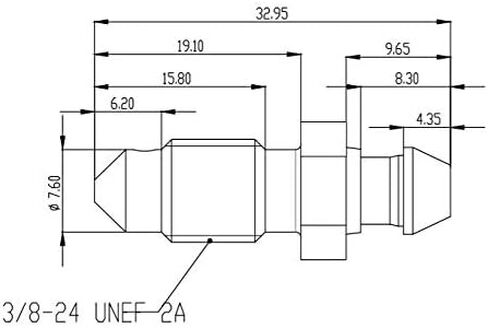 أداء التيار المتردد الطبيعي الفولاذ المقاوم للصدأ-4 AN النازف الحلمات المسمار AN4 7/16x20 موضوع الفرامل الفرجار مخلب المناسب in Kuwait