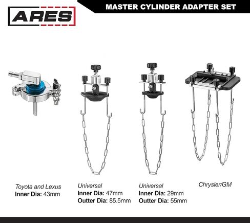 ARES 70921-2-Liter Manual Brake Fluid Pressure Bleeder - Makes Brake Fluid Changes Quick and Easy - Easy One Person Manual Pump Operation in Saudi Arabia