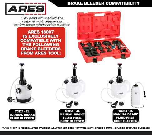 ARES 70921-2-Liter Manual Brake Fluid Pressure Bleeder - Makes Brake Fluid Changes Quick and Easy - Easy One Person Manual Pump Operation in Saudi Arabia