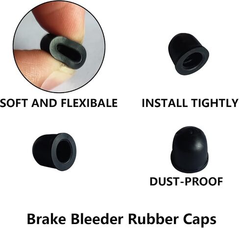 50 PCS Universal Brake Bleeder Screw Caps Grease Dust Cover Brake Bleed Nipple Cap for Cars and Motorcycle in Saudi Arabia