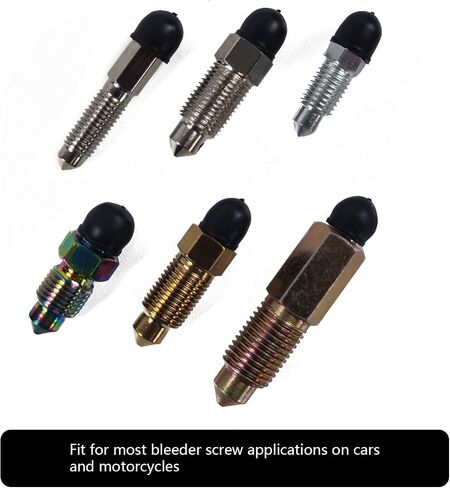 50 PCS Universal Brake Bleeder Screw Caps Grease Dust Cover Brake Bleed Nipple Cap for Cars and Motorcycle in Saudi Arabia