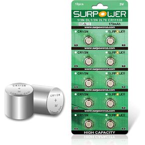 SURPOWER CR1/3N 3V Lithium Battery 10 Pack 【5-Year Warranty】 in Kuwait