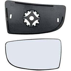 Driver Left Side Mirror Replacement Lower Glass with Plate fit Ford Transit 150 250 350 from 2015-Onward