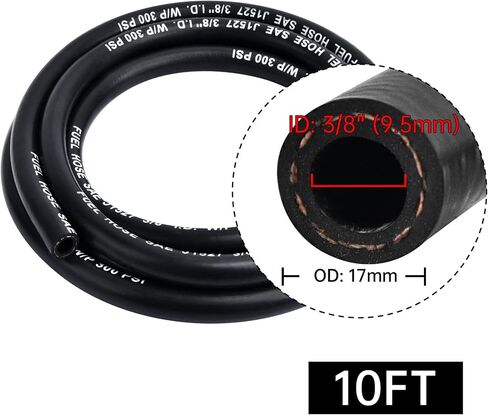 EVIL ENERGY 1/4 Marine Fuel Line Hose Type A1-15 Rubber 10FT SAE J1527 in Saudi Arabia