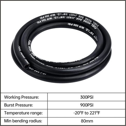 EVIL ENERGY 1/4 Marine Fuel Line Hose Type A1-15 Rubber 10FT SAE J1527 in Saudi Arabia