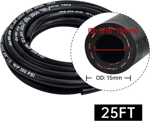 EVIL ENERGY 1/4 Marine Fuel Line Hose Type A1-15 Rubber 10FT SAE J1527 in Saudi Arabia