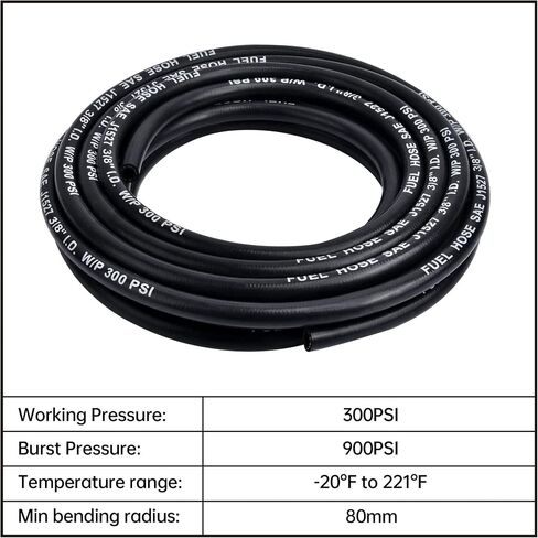 EVIL ENERGY 1/4 Marine Fuel Line Hose Type A1-15 Rubber 10FT SAE J1527 in Saudi Arabia