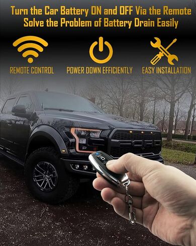 Remote Battery Disconnect Switch 12v, 250A, Anti-Theft Car Kill Switch, Security Prevent Battery Drain, Kill Switch for Car, RV in Saudi Arabia