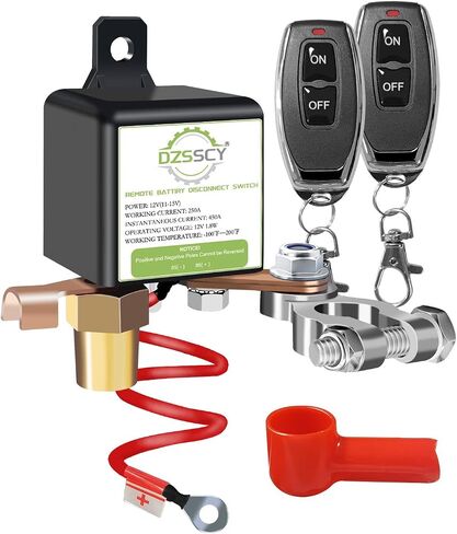 Remote Battery Disconnect Switch 12v, 250A, Anti-Theft Car Kill Switch, Security Prevent Battery Drain, Kill Switch for Car, RV in Saudi Arabia