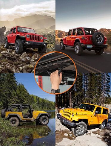 Savadicar 2 x Roll Bar Grab Handles Grip Handle for Jeep Wrangler YJ TJ JK JL & Gladiator JT 1987-2023, UTV, ATV, Interior Accessories, Black in Kuwait