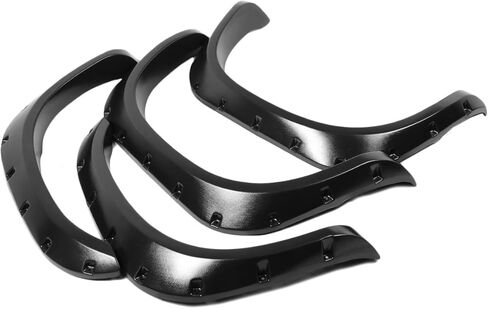 DNA Motoring WF-DRAM02-MBK 4Pcs/Set Pocket-Riveted Style Side Fender Wheel Flares Compatible with 02-09 Dodge Ram 1500 2500 3500 in Kuwait