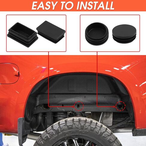سدادات ثقب انبوب اطار العجلة الخلفية من كايشنغيوان، غطاء فتحة الاطار متوافق مع 2019 2020 2021 2022 شيفروليه سيلفرادو 1500/جي ام سي سييرا 1500 (4 قطع) in Kuwait