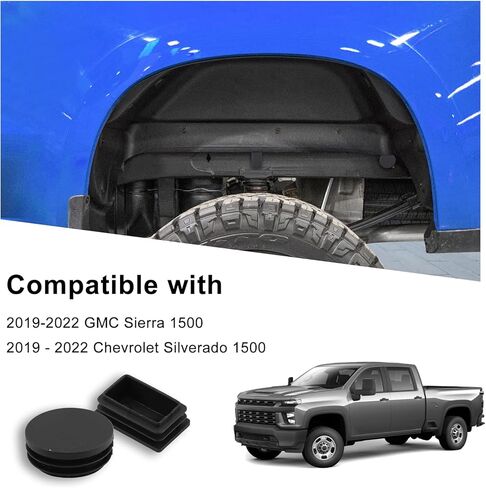 سدادات ثقب انبوب اطار العجلة الخلفية من كايشنغيوان، غطاء فتحة الاطار متوافق مع 2019 2020 2021 2022 شيفروليه سيلفرادو 1500/جي ام سي سييرا 1500 (4 قطع) in Kuwait