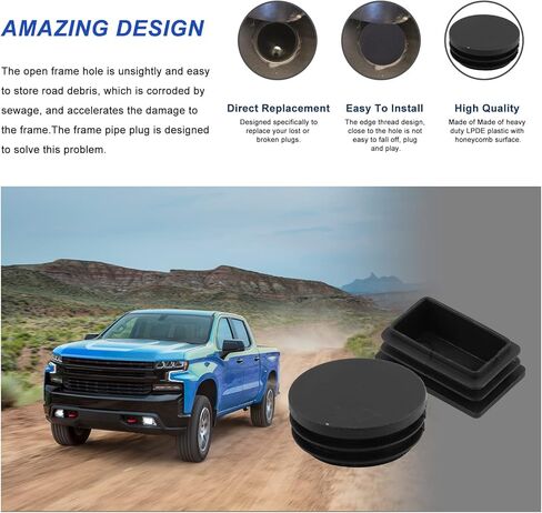 سدادات ثقب انبوب اطار العجلة الخلفية من كايشنغيوان، غطاء فتحة الاطار متوافق مع 2019 2020 2021 2022 شيفروليه سيلفرادو 1500/جي ام سي سييرا 1500 (4 قطع) in Kuwait