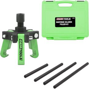 مجموعة أدوات سحب الموازن التوافقي OEMTOOLS 25090، أداة سحب 3 فكية قابلة للتعديل تناسب معظم موديلات السيارات والشاحنات، برغي إجبار يناسب محرك مربع 3/8 بوصة، يتضمن 4 قضبان إجبار، 6 قطع in Kuwait