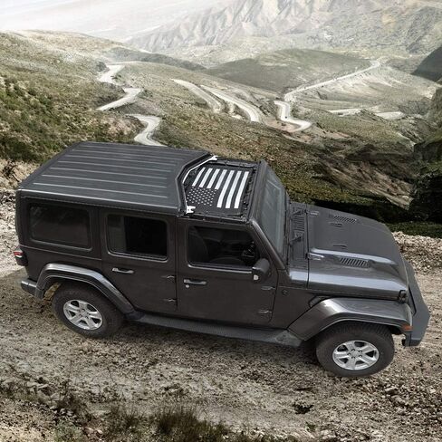 Voodola for Jeep JL Sunshade Mesh بيكيني علوي لـ 2018-2022 Jeep Wrangler JL JLU 2/4 Door & 2020 Gladiator JT، علم in Kuwait