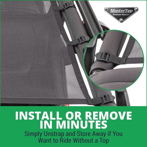 MasterTop Bikini Mesh Top Sunshade - Fits Jeep Wrangler YJ & TJ 1992-2006 - Jeep Bikini Top Jeep TJ Bikini Top TJ Jeep Summer Top Jeep TJ Sunshade Jeep TJ Extended Top (Red 92-06 Full Top) in Saudi Arabia