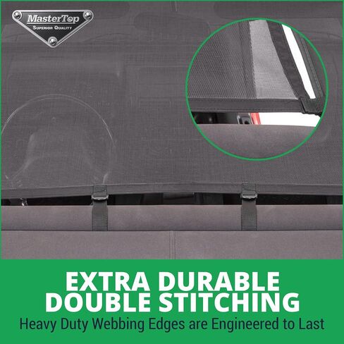 MasterTop Bikini Mesh Top Sunshade - Fits Jeep Wrangler YJ & TJ 1992-2006 - Jeep Bikini Top Jeep TJ Bikini Top TJ Jeep Summer Top Jeep TJ Sunshade Jeep TJ Extended Top (Red 92-06 Full Top) in Saudi Arabia
