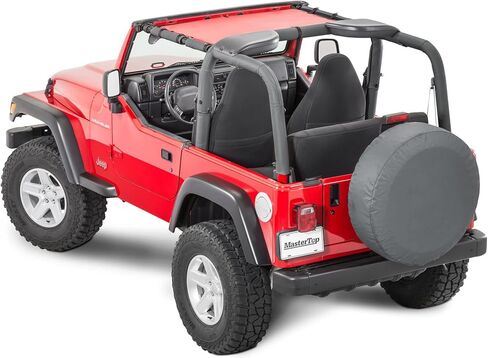 MasterTop Bikini Mesh Top Sunshade - Fits Jeep Wrangler YJ & TJ 1992-2006 - Jeep Bikini Top Jeep TJ Bikini Top TJ Jeep Summer Top Jeep TJ Sunshade Jeep TJ Extended Top (Red 92-06 Full Top) in Saudi Arabia