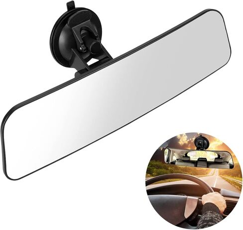 Car Rearview Mirror, 12 Inch Panoramic Wide Angle Anti-Glare, Clip on Auto Rear View Mirror, HD Clear Convex Surface, Car Interior Accessories Universal for SUV, Truck, Van, Vehicles (Blue) in Saudi Arabia