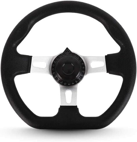 عجلة قيادة من YIHOME Go-Kart مع غطاء لسيارة Kandi، 270 مم داخل 3 سبوتس لجو كارت عجلة قيادة من مادة PU مع فتحات in Kuwait