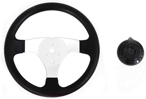 عجلة قيادة من YIHOME Go-Kart مع غطاء لسيارة Kandi، 270 مم داخل 3 سبوتس لجو كارت عجلة قيادة من مادة PU مع فتحات in Kuwait