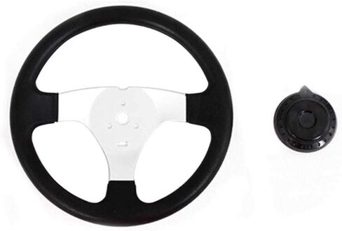 عجلة قيادة من YIHOME Go-Kart مع غطاء لسيارة Kandi، 270 مم داخل 3 سبوتس لجو كارت عجلة قيادة من مادة PU مع فتحات in Kuwait