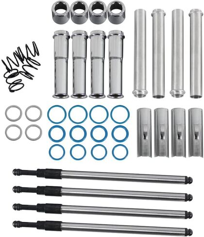 4 PCS Rapid Install Adjustable Pushrod Set Chrome Cover Kit Compatible with 1999-20 Harley Twin Cam in Saudi Arabia