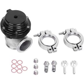 HiwowSport 38MM Turbo العادم المنوع الخارجي V-Band Wastegate صمام أنبوب التفريغ (أحمر)
