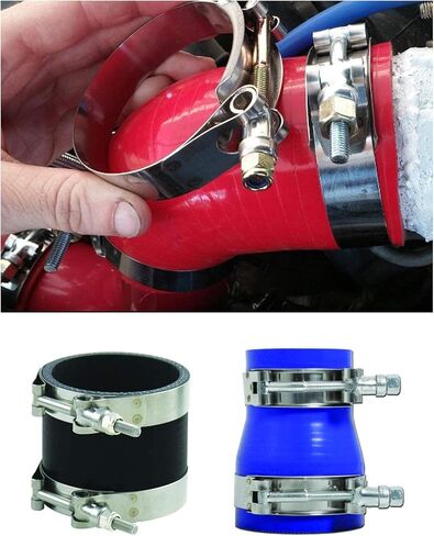 2PCS 1inch 32mm - 37mm Stainless Steel T-Bolt Clamps Turbo Intake Intercooler Clamp in Saudi Arabia