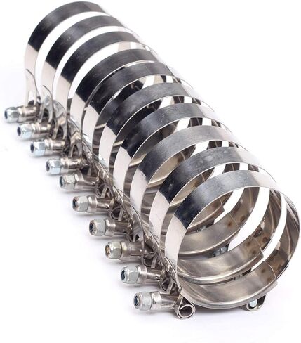 2PCS 1inch 32mm - 37mm Stainless Steel T-Bolt Clamps Turbo Intake Intercooler Clamp in Saudi Arabia