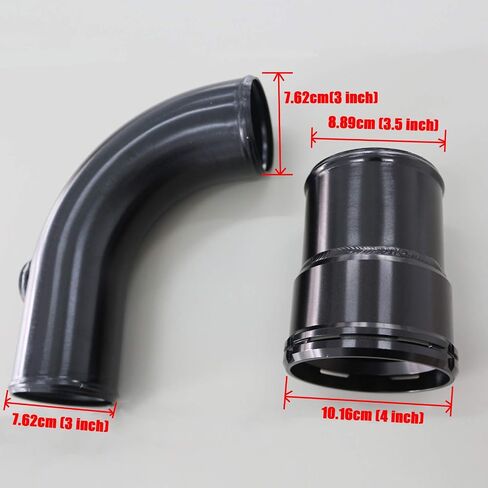 3.5" Cold Side Intercooler Pipe & Boot Upgrade Kit Fit for Ford 6.7L Powerstroke Diesel 6.7 F-250 F-350 F-450 2011-2016 (Silver) in Saudi Arabia