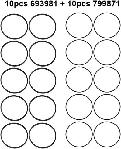 Mengxiang 10pcs 1/16" Thick 693981 280492 with 10pcs 1/26" Thick 799866 Float Bowl Gasket fit for 796707 794304 084132 084133 084232 084332 084333 091412 796707 794304 126M02 Engines in Saudi Arabia