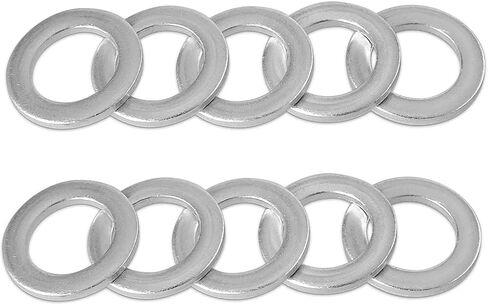 10 قطع حشيات صرف الزيت من الألومنيوم لغاسل التكسير لهوندا أكورد سيفيك CRV CR-V Acura Odyssey Pilot Fit Ridgeline عنصر، بديل للقطعة # 94109-14000، يستخدم لتغيير الزيت in Kuwait