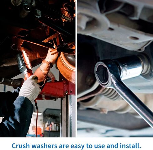 10 قطع حشيات صرف الزيت من الألومنيوم لغاسل التكسير لهوندا أكورد سيفيك CRV CR-V Acura Odyssey Pilot Fit Ridgeline عنصر، بديل للقطعة # 94109-14000، يستخدم لتغيير الزيت in Kuwait