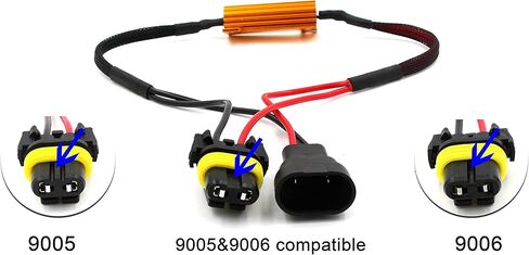 Alla Lighting 9005 9006 HB3 HB4 9012 LED تحميل محول 50W 6Ohm مجاني لإصلاح العيوب / أضواء الضباب وامض / رمز الخطأ يمكن أن يكون الناقل in Kuwait