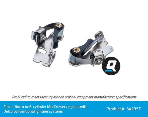 Quicksilver 34235T Marine Engine Ignition Breaker Point Set for General Motors V4 and V6 Engines in Saudi Arabia