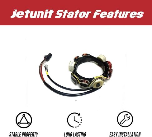 الجزء الثابت من JETUNIT لـ Johnson Evinrude 173-4560 0584560 0763763 خارجي 35 JET,40,50,60,65,70 HP 1992-2005 12-Amp 2/3-Cylinder 2-Stroke in Kuwait