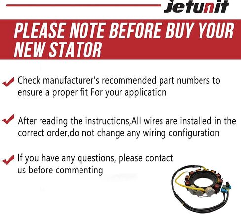JETUNIT Stator for Mercury 150 XR6 135 140 175 200 HP 240 EFI Outboard 174-0002 398-858404T4 858404T3 858404A4 858404A3 40 Amp 2 Stroke 6 Cylinder Sportjet Jet Drive in Saudi Arabia