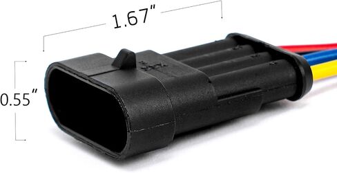 5 Kit 5 Pin 16 AWG Waterproof Electrical Connector Plug with Wire for Car | 5 pack, Secure fit, Weather-resistant seal, Flexible 16 AWG wire, Quick install, Reliable car and marine connections in Kuwait