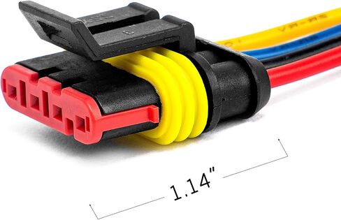 5 Kit 5 Pin 16 AWG Waterproof Electrical Connector Plug with Wire for Car | 5 pack, Secure fit, Weather-resistant seal, Flexible 16 AWG wire, Quick install, Reliable car and marine connections in Kuwait
