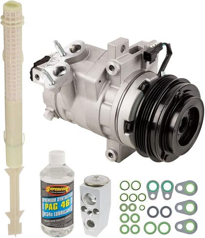 ضاغط مكيف الهواء ومجموعة مكيف الهواء لسيارة Ford F150 F-150 V6 2011-2014 - يتضمن فلتر مجفف، وصمام توسيع، وزيت PAG وحلقات O - BuyAutoParts 60-89443RK New in Saudi Arabia