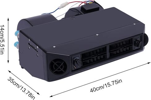 ZAWAYINE 12V Universal A/C Air Conditioning Evaporator and Heater Kit, Car Under Dash Heat Cooler Assembly Kit with 3 Speed Electrical Thermostat Max Air Volume 880FT/min for Car, Bus, Truck and More in Saudi Arabia