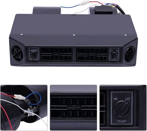 ZAWAYINE 12V Universal A/C Air Conditioning Evaporator and Heater Kit, Car Under Dash Heat Cooler Assembly Kit with 3 Speed Electrical Thermostat Max Air Volume 880FT/min for Car, Bus, Truck and More in Saudi Arabia