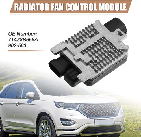X AUTOHAUX Engine Cooling Fan Controller for Ford Edge 2007-2014 for Lincoln MKX 2007-2015 Cooling Fan Control Module Replaces 7T4Z-8B658-A 7T4Z8B658A in Saudi Arabia
