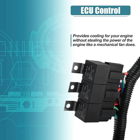 اكس اوتو هوكس مجموعة تحويل اسلاك مروحة كهربائية مزدوجة 7L5533A226T لجي ام 1999-2006 ECU محرك تحكم مزدوج مروحة تبريد مزدوجة مجموعة مرحل مروحة مزدوجة in Saudi Arabia