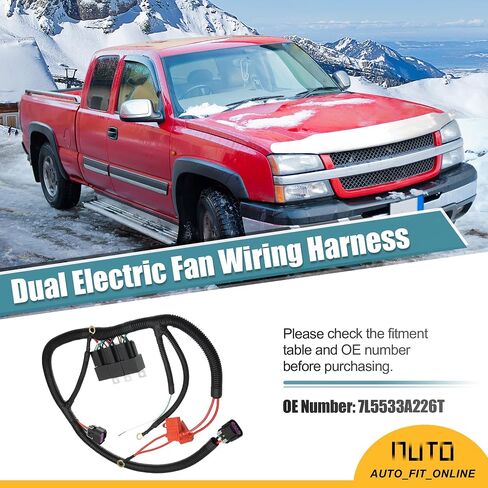اكس اوتو هوكس مجموعة تحويل اسلاك مروحة كهربائية مزدوجة 7L5533A226T لجي ام 1999-2006 ECU محرك تحكم مزدوج مروحة تبريد مزدوجة مجموعة مرحل مروحة مزدوجة in Saudi Arabia