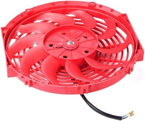 7" inch Universal Slim Fan Push Pull Electric Radiator Cooling 12V Mount Kit Black in Saudi Arabia