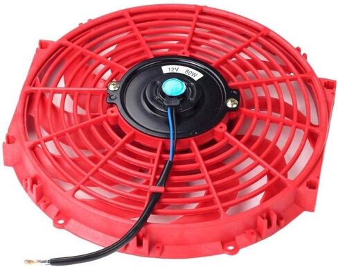 7" inch Universal Slim Fan Push Pull Electric Radiator Cooling 12V Mount Kit Black in Saudi Arabia