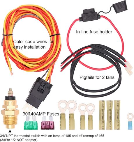 مجموعة تتاوي أسلاك مروحة تبريد كهربائية من تايغوهوا 185/165 درجة 40 أمبير in Kuwait